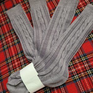 Set School Kids children Cable knit cotton socks M L